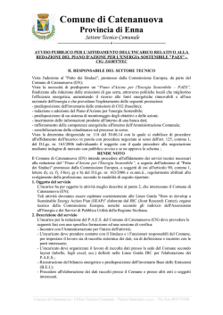 Bando - Comune di Catenanuova