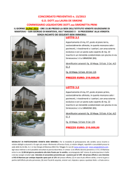 CONCORDATO PREVENTIVO n. 13/2013 G.D. DOTT