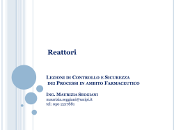sistemi di controllo per reattori cstr