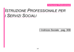 istruzione professionale per i servizi sociali