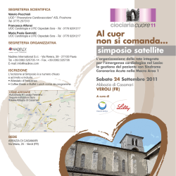 Programma simposio &ldquo;Al Cuor non si comanda&rdquo;.