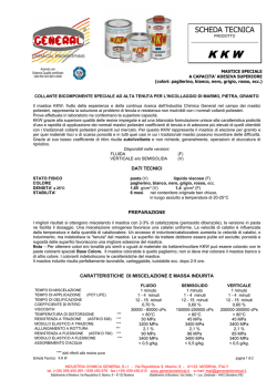 SCHEDA TECNICA - Industria Chimica General