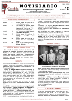Notiziario Gondola 2014_10_Ottobre