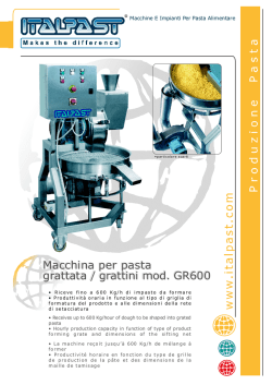 Macchina per pasta grattata / grattini mod. GR600
