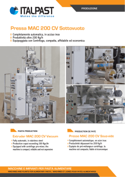 Pressa MAC 200 CV Sottovuoto