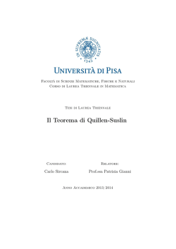 Il Teorema di Quillen-Suslin - Home page degli studenti di Matematica