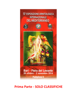 Prima Parte - SOLO CLASSIFICHE