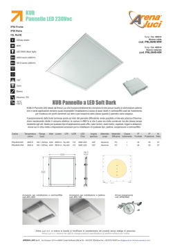 KUB Pannello LED 230Vac KUB Pannello a LED Soft Dark
