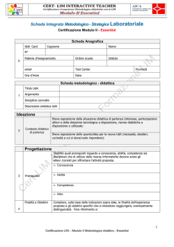 Scheda Integrata Metodologia-Laboratoriale