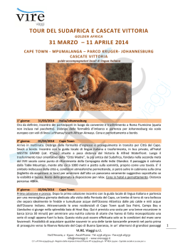 tour del sudafrica e cascate vittoria 31 marzo &ndash; 11