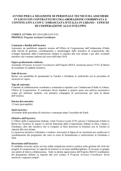 Avviso di incarico