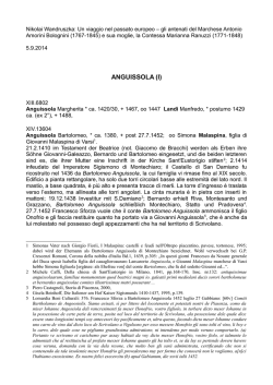 ANGUISSOLA (I) - Wandruszka Genealogie