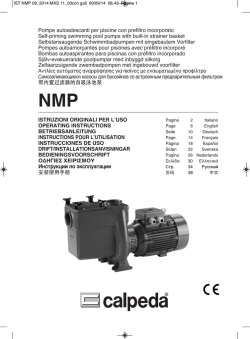 Pompe autoadescanti per piscine con prefiltro incorporato
