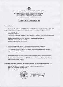 iscrizioni a.s. 2015/1 - istituto comprensivo largo dino buzzati