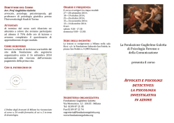 Avvocati e psicologi detectives: la psicologia investigativa in azione