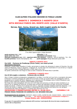 Escursione Parco Monte Avic