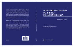 dizionario sistematico del diritto della concorrenza