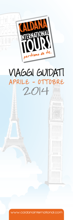 APRILE - OTTOBRE 2014 - Caldana International