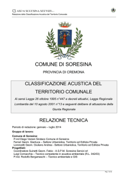 02 Relazione Tecnica Classificazione Acustica