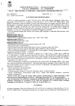 Pratica edilizia in sanatoria n. 10/2014 Santangelo Alfina