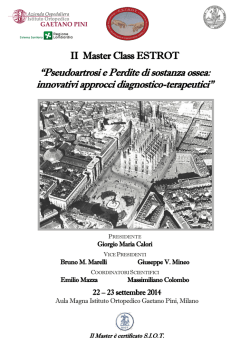Programma - Istituto Ortopedico Gaetano Pini