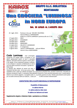 Costa Luminosa - Kairos Viaggi