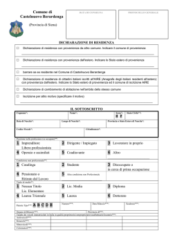 Dichiarazione di Residenza - Comune di Castelnuovo Berardenga