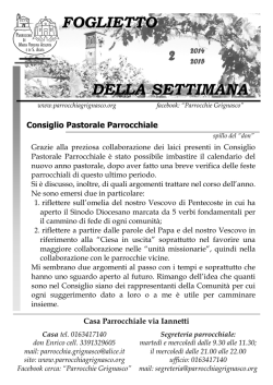 Foglietto 2014-2015_2 - Parrocchie di Grignasco e Ara