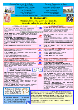S. MESSA TRADOTTA IN LIS - Parrocchia di Santa Maria di Sala