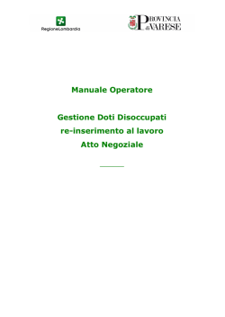 Manuale Operatore_Gestione Doti Disoccupati