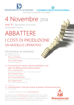 i costi di produzione - Dipartimento di Economia