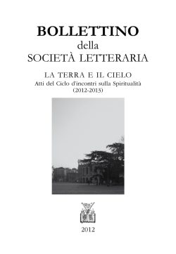 BOLLETTINO - Societ&agrave; Letteraria di Verona