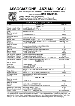 ASSOCIAZIONE ANZIANI OGGI