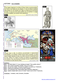 HISTOIRE : Les croisades - Mon cartable du net