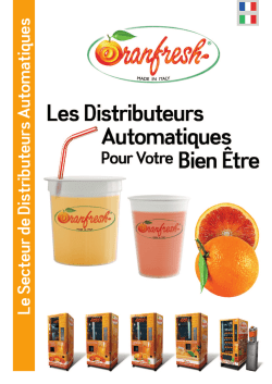 Le Secteur de Distributeurs Automatiques