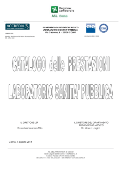 Catalogo delle prestazioni