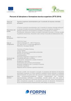 Tecnico superiore amministrativo per il controllo di imprese orientate