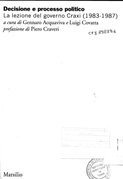 Decisione e processo politico