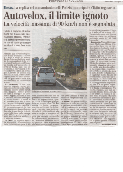 Autovelox Elmas 11.7.12 - Associazione Casa dei Diritti