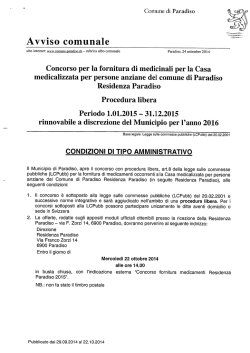 Avviso Comunale - Comune di Paradiso