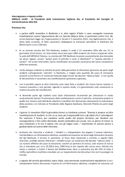 Interrogazione a risposta scritta MIRELLA LIUZZI