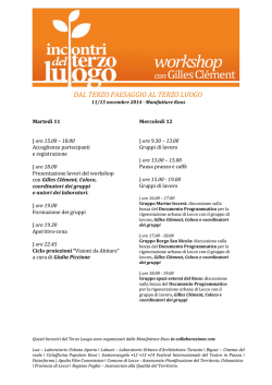 DAL TERZO PAESAGGIO AL TERZO LUOGO