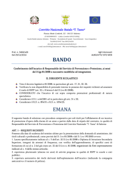 BANDO EMANA - Convitto Nazionale Tasso Salerno