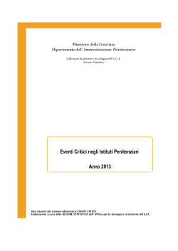 "Eventi Critici negli Istituti Penitenziari. Anno 2013" (pdf)