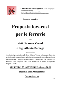 Proposta low-cost per le ferrovie