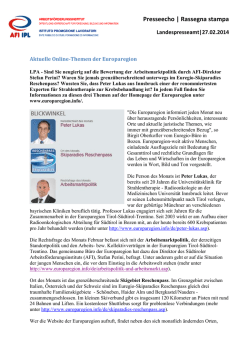 Presseecho | Rassegna stampa - AFI-IPL