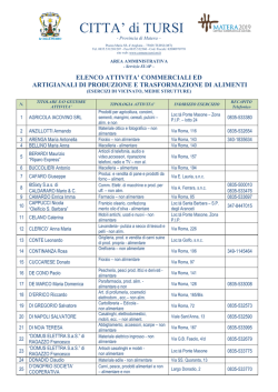 elenco attivita - Comune di Tursi