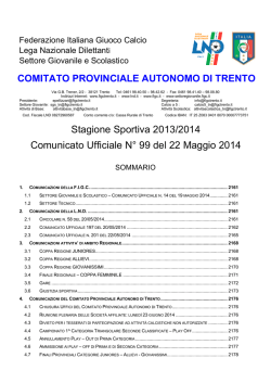 COMITATO PROVINCIALE AUTONOMO DI TRENTO