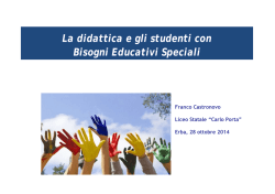 La didattica e gli studenti con Bisogni Educativi Speciali