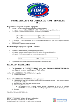 norme attuative del campionato fidaf – i divisione ifl regole di